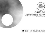 Cambridge Audio DAB-300 - Owners manual